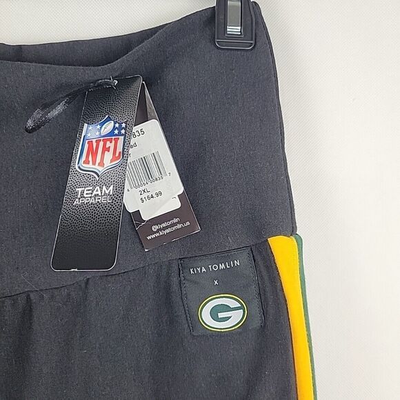 Kiya Tomlin x NFL Green Bay Packers Joggers Womens 2XL High Waist Bamboo Pants - Picture 4 of 9